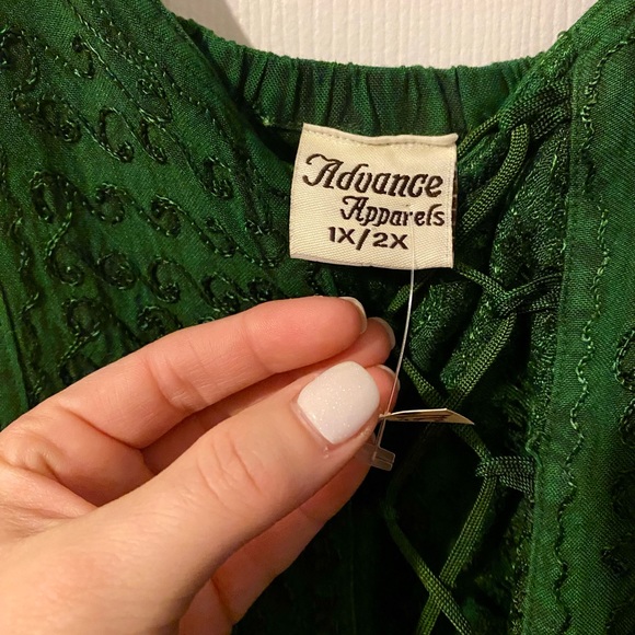 Green Cotton dress. Brand new never worn. - Picture 4 of 5